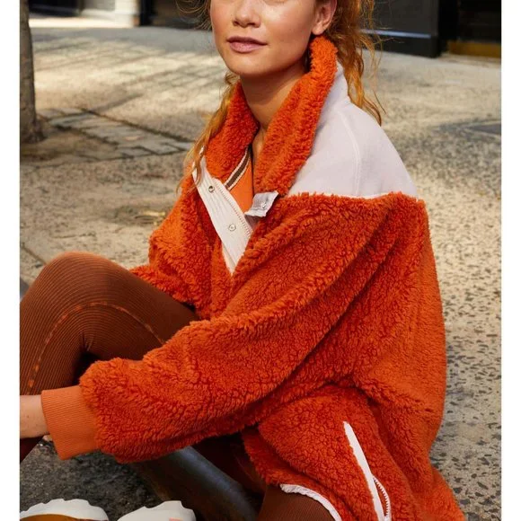 NWT FP Movement Fall To Rise Quarter Zip / Auburn Sunset Combo - Picture 2 of 5